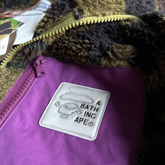 A Bathing Ape - 1st Camo Boa Wide Full Zip Hoodie Mens Style - Picture 3 of 16